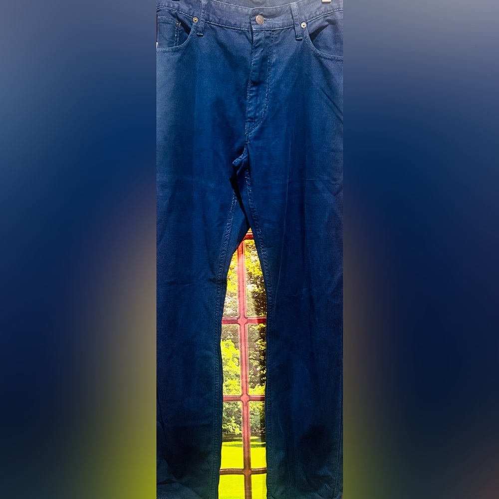 Polo Ralph Lauren Men’s 38x34 Navy 5‑Pocket Chino Pants – Leather Patch - Picture 8 of 9